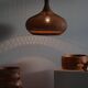 Vintage Danish mid-century rattan pendant light, made in the 1960s.