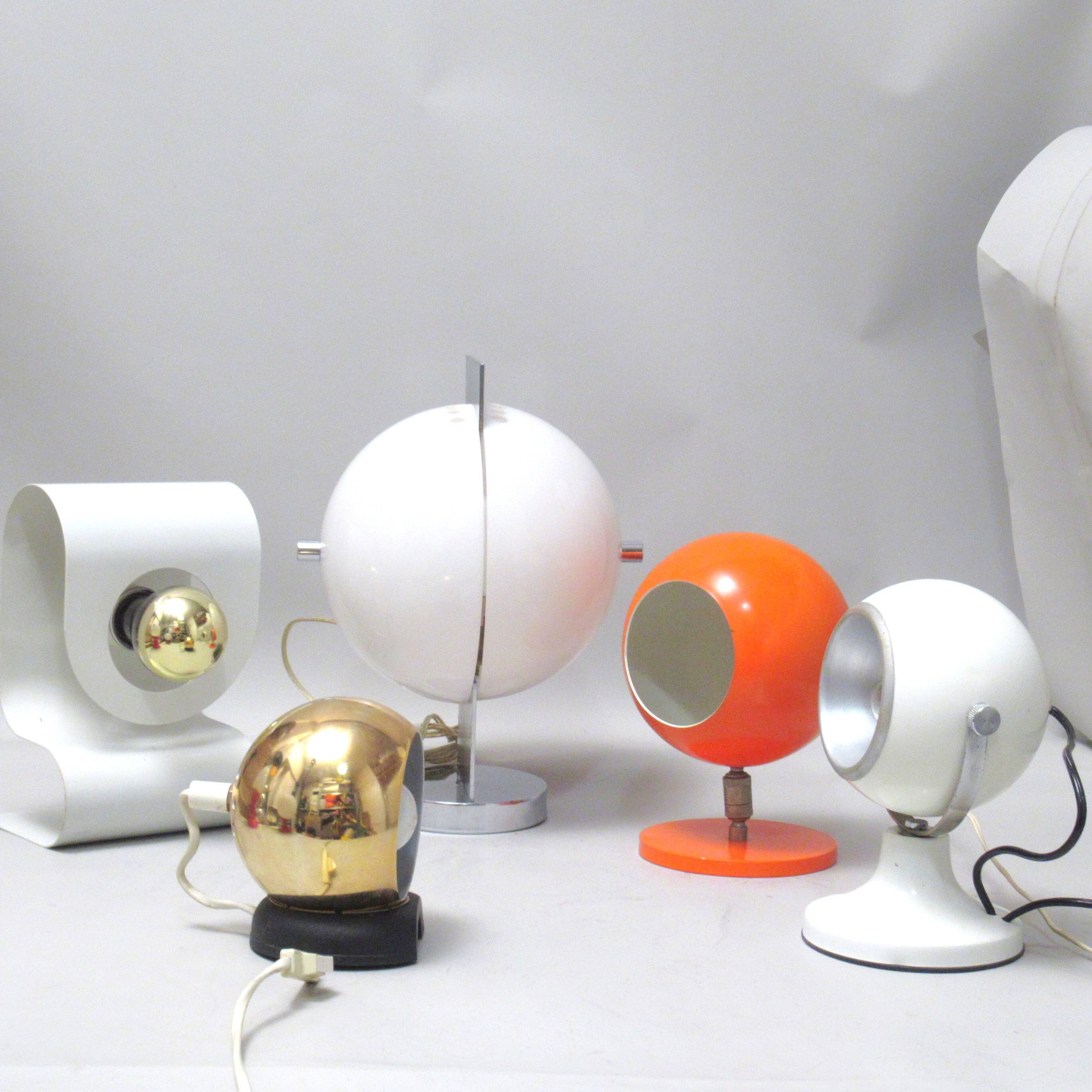 White globe lamp from the 1970s