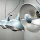 A.L.F. Firenze Italian Industrial Three-Light Chandelier, 1970s