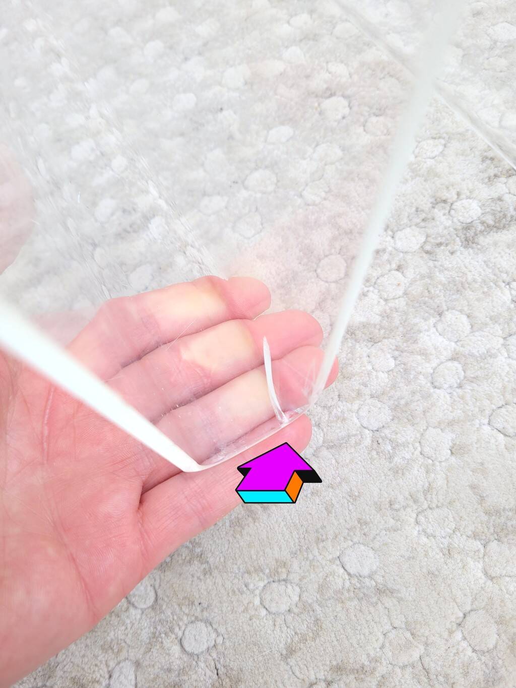 M-shaped plexiglass magazine rack