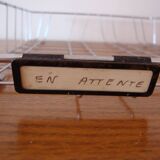 Corbeille à courrier ancienne en acier inoxydable des années 70