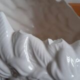 Pair of ceramic swan pot covers 1970