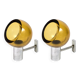 Wall lamps in chromed metal and glass by Archimède Séguso