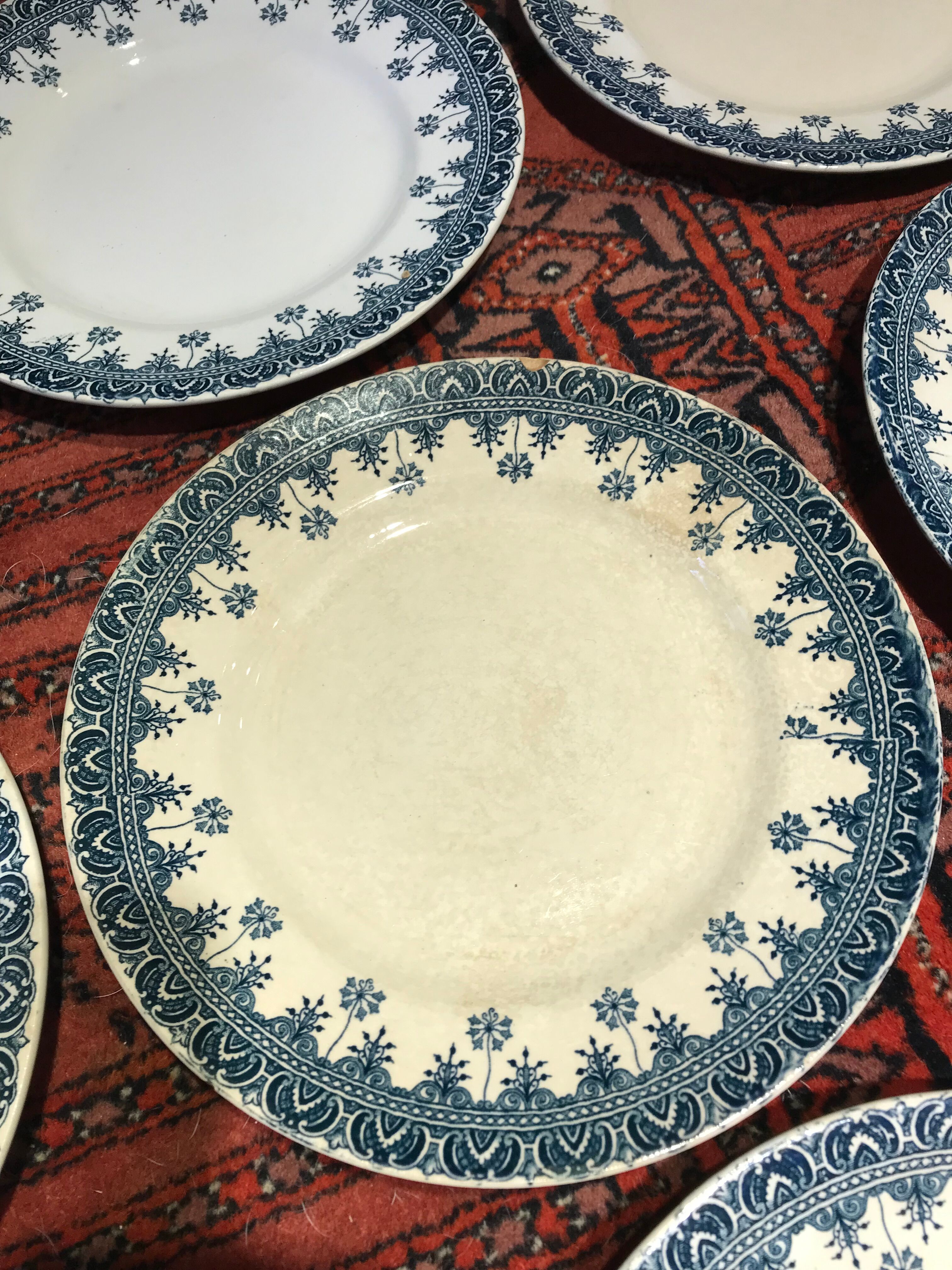 Flat plates 12, Terre de Fer, St Amand & Hamage