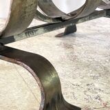 Vintage Brutalist Steel Magazine Rack