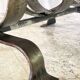 Vintage Brutalist Steel Magazine Rack