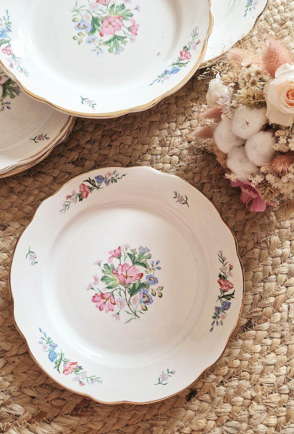 Lot de 6 assiettes à dessert Digoin&Sarreguemines