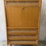 Vintage wood/wicker secretary