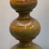 Lampe de table sculpturale vintage allemande Kaiser Leuchten des années 1970, grand modèle en céramique moutarde