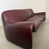 Sculptural 3-seater Leather Sofa by Cinova, Italy 1970s