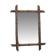 Wooden bamboo imitation mirror, antique mirror, hanging mirror, interior decor, mirror