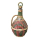 Glass and rattan carafe