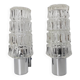 Pair of chrome wall lights