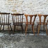 Mismatched bistro chairs