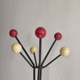 Vintage metal and wood coat rack