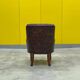 Original English Chesterfield Tub Chair - Vintage Antique Brown Leather