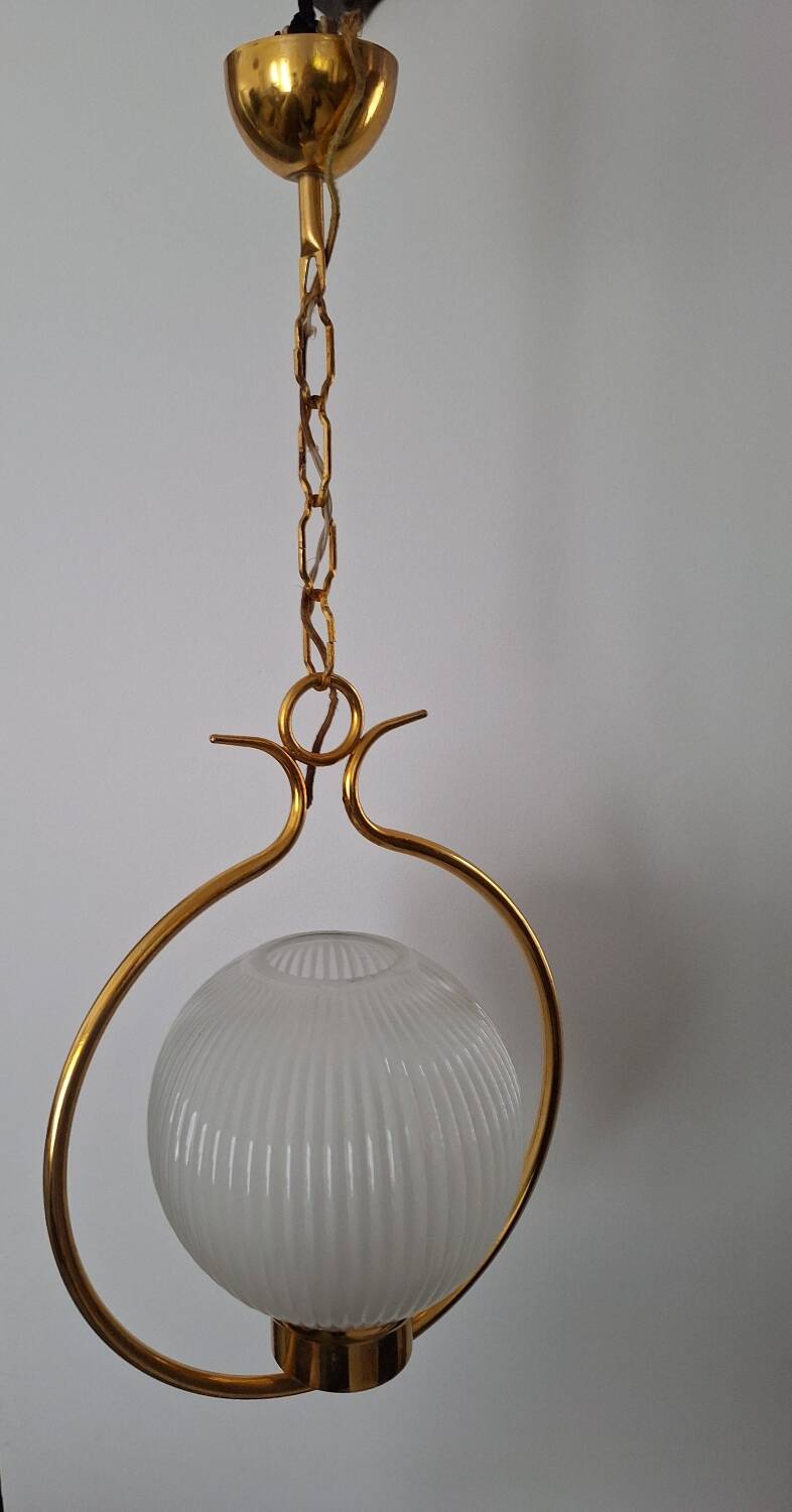 Hollywood regency sphere pendant light