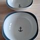 Bowls cups anchor decoration Sarreguemines