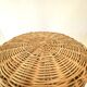 High basket with woven straws