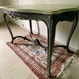 Louis XV style painted carved oak table