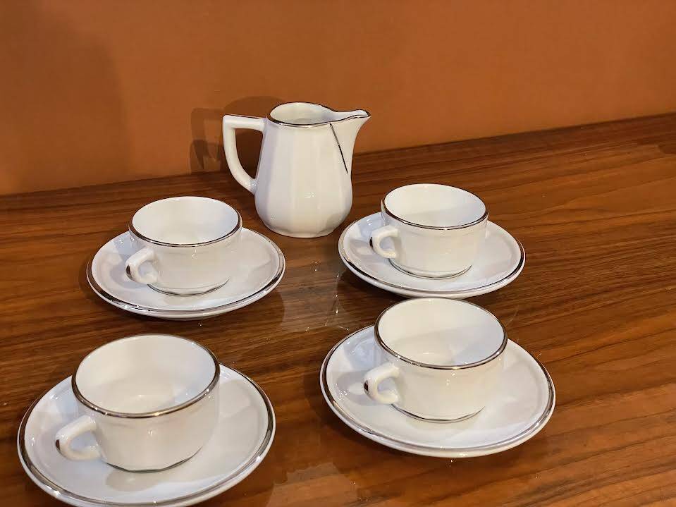 White porcelain "bistro" milk jug.