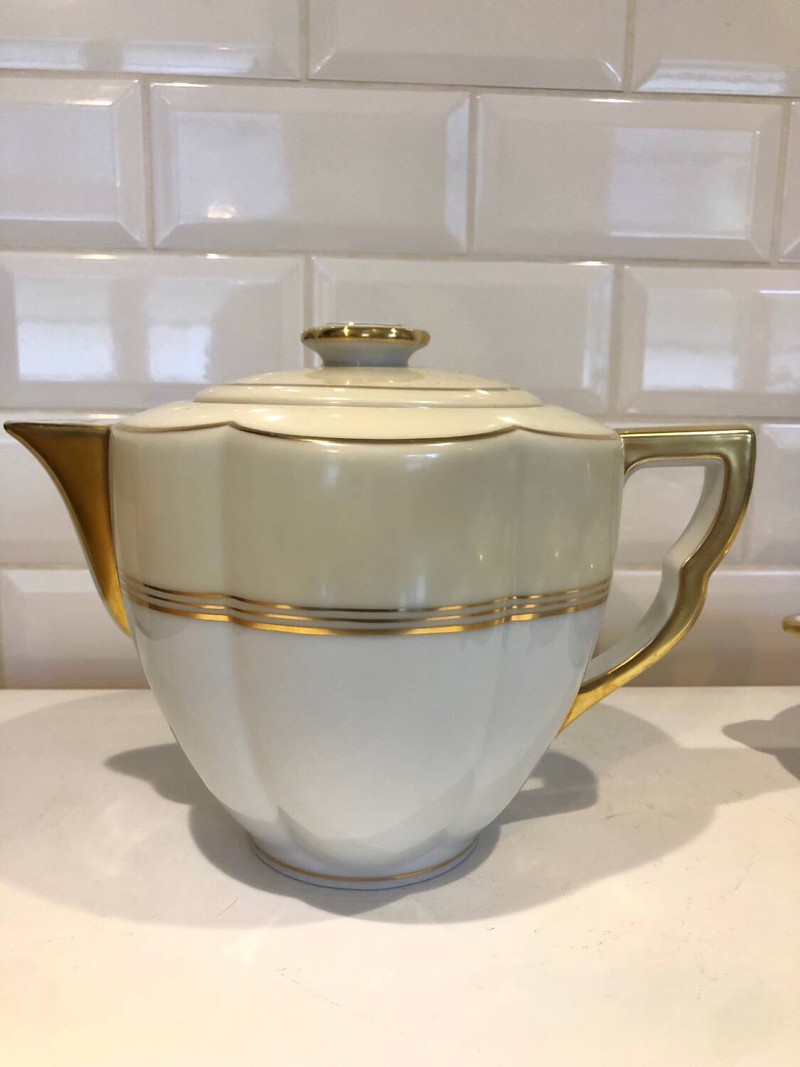 Charles Ahrenfeldt 3-piece art deco coffee service - Limoges