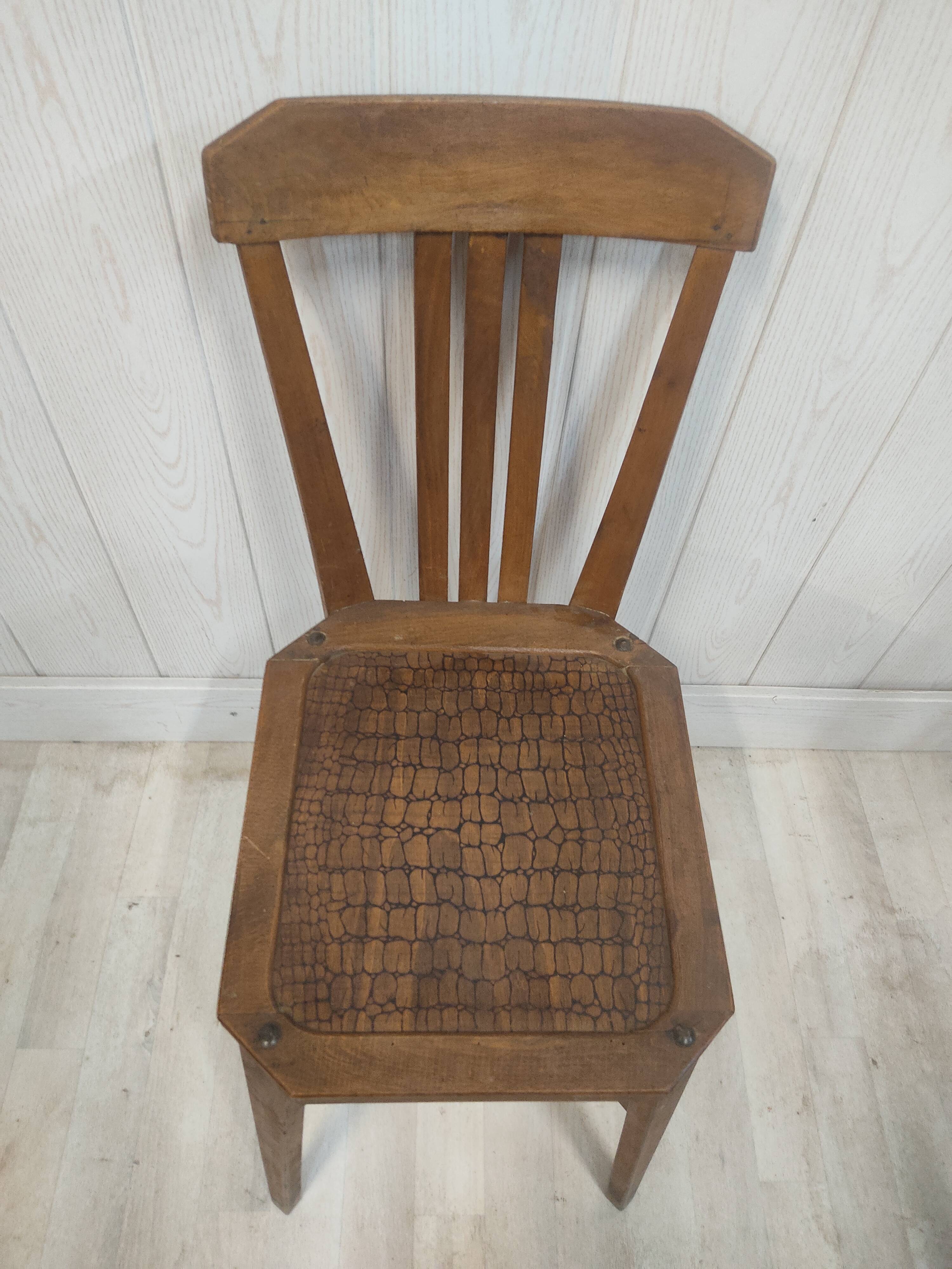 Set of 6 antique bistro chairs
