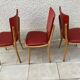 3 chairs in red Skaï