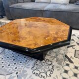 Coffee table in elm burl, 1970