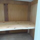 Re-enchanted Art Deco wardrobe in beige.