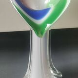 Vase Soliflore Fleur d Arum Design en verre d Art soufflé Murano/Jack in the Pulpit. Haut 20 cm