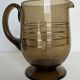 Art deco pitcher in smoked glass