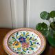Mediterranean dish with floral decoration
