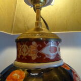 Faience lamp Imari XIXth foot bronze frame