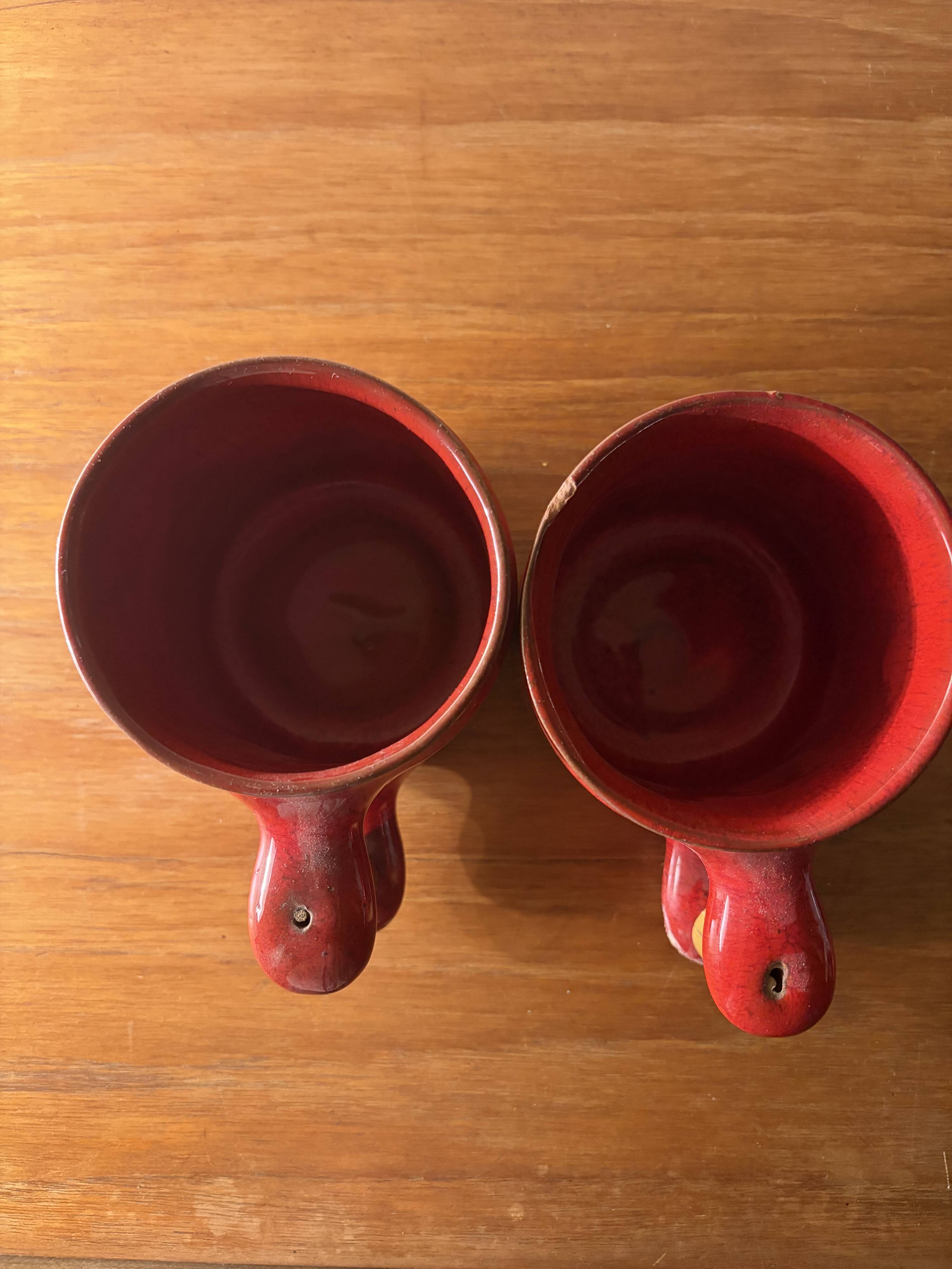 Cloutier Brothers red mugs