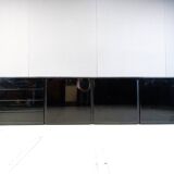 Large vintage black lacquered sideboard, 70s
