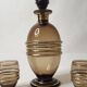 Carafe and 2 Art Deco crystal glasses