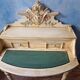 Old Hairdresser / Console / Small Secretary Desk + Rattan Chair