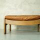 Danish leather ottoman, 1970