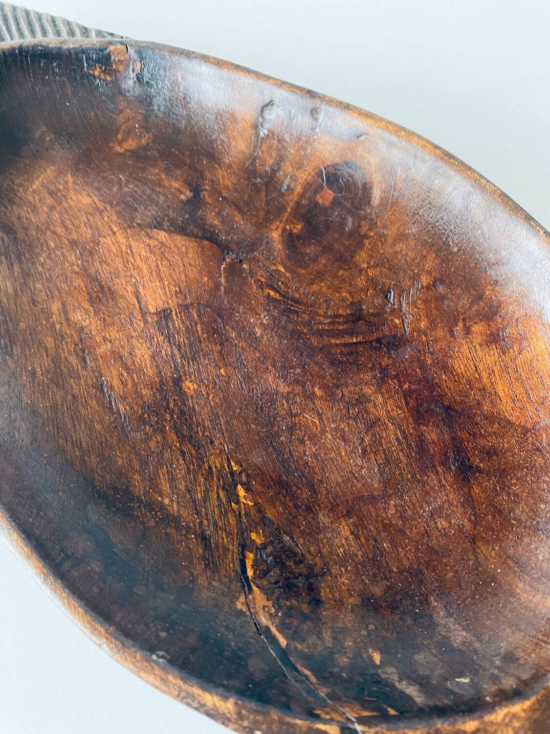 Fish-shaped wooden dish