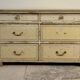 Double-sided shop counter furniture with 6 drawers, length 156 cm.