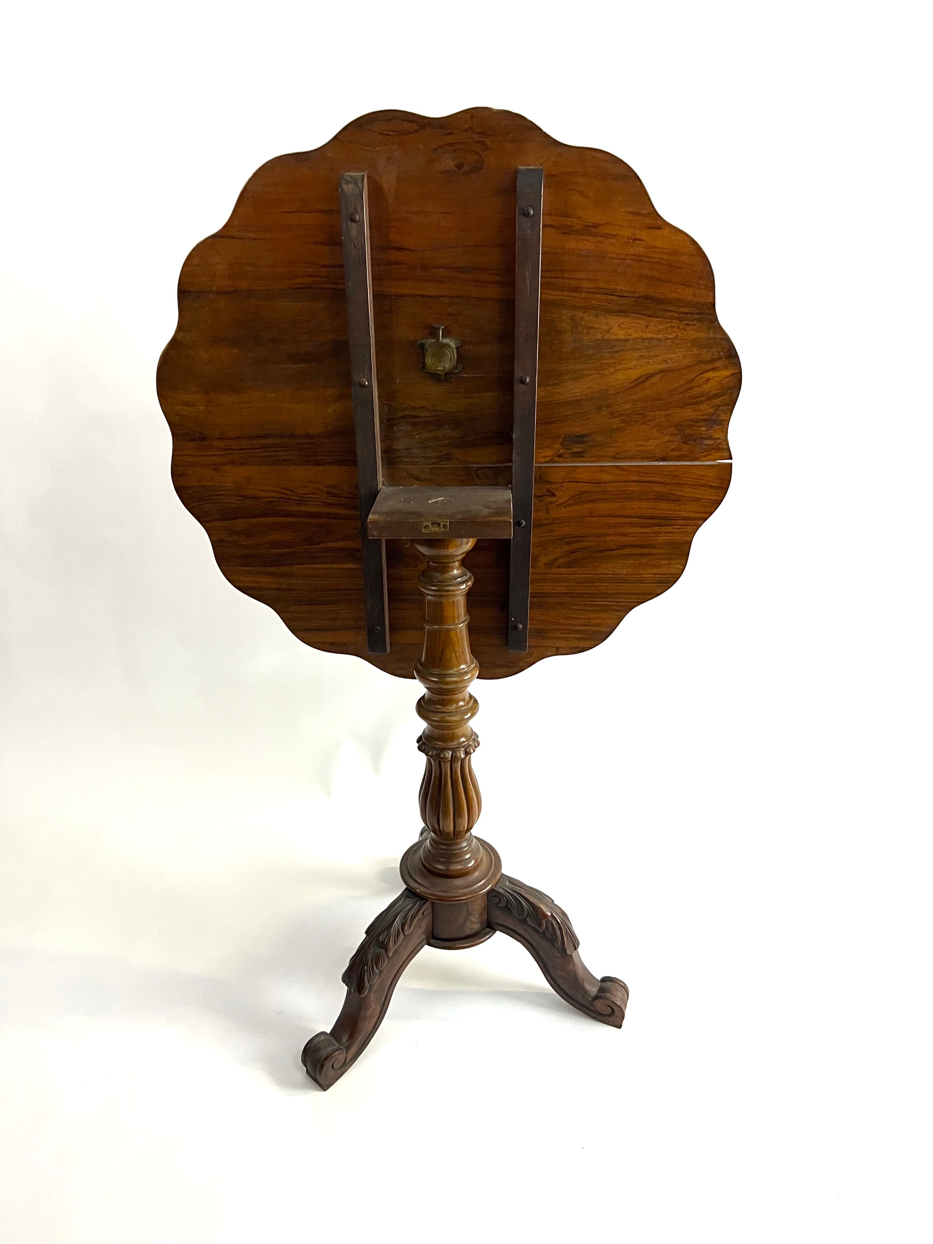 Folding swivel pedestal table side table