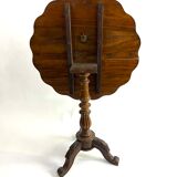 Folding swivel pedestal table side table