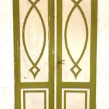 Double separation doors in 19th century patinated solid fir