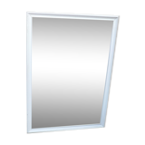 Vintage mirror in a frame made of oak wood patina gray painted 50x703cm