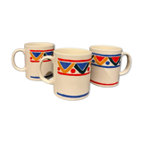 3 vintage Mobil cups