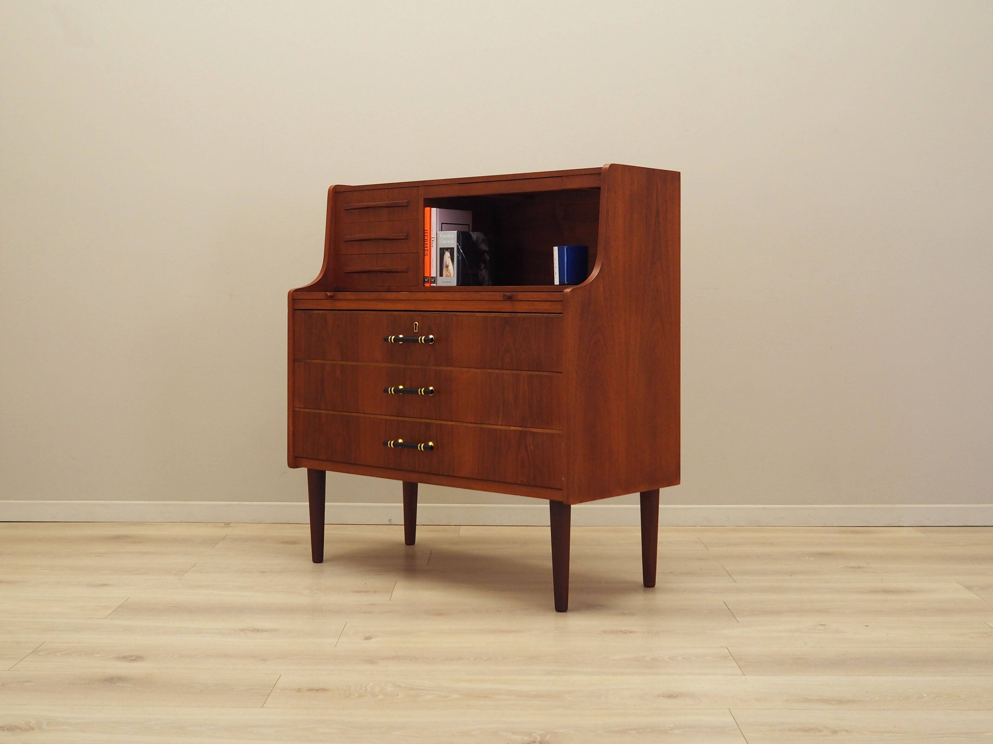Teak secretary, Danish design, 1970s, production: Denmark