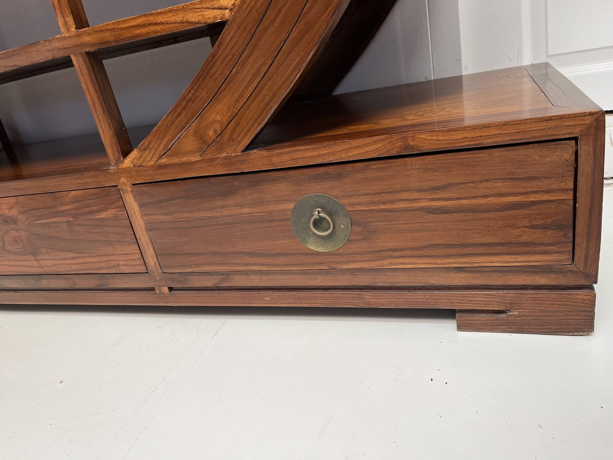 Bibliothèque en teck Asiatique vintage