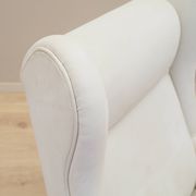 White armchair, Italian design, 1980s, production: Italy