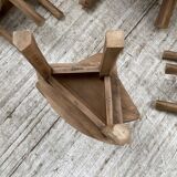 Circular elm coffee table from the 1950s